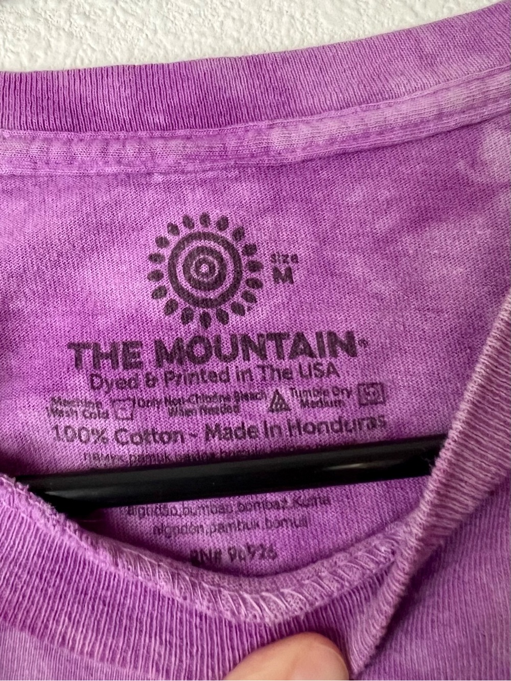 Pink purple Tie-Dye Wolf Moon Graphic Tee cut off cropped size M - Picture 3 of 4